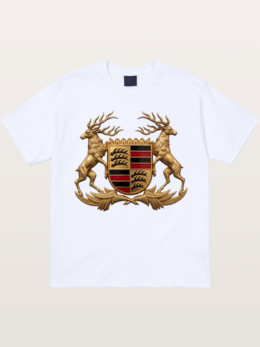 Porsche Crest Deer Artwork Gildan T-shirt
