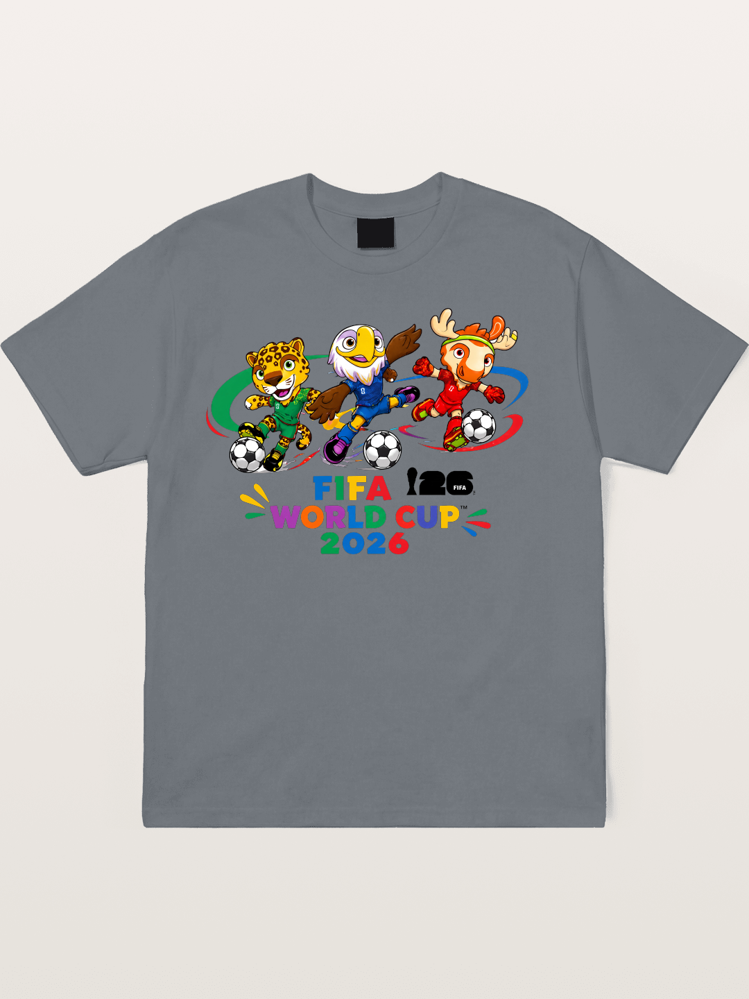 2026 World Cup Mascots Art Cotton T-shirt
