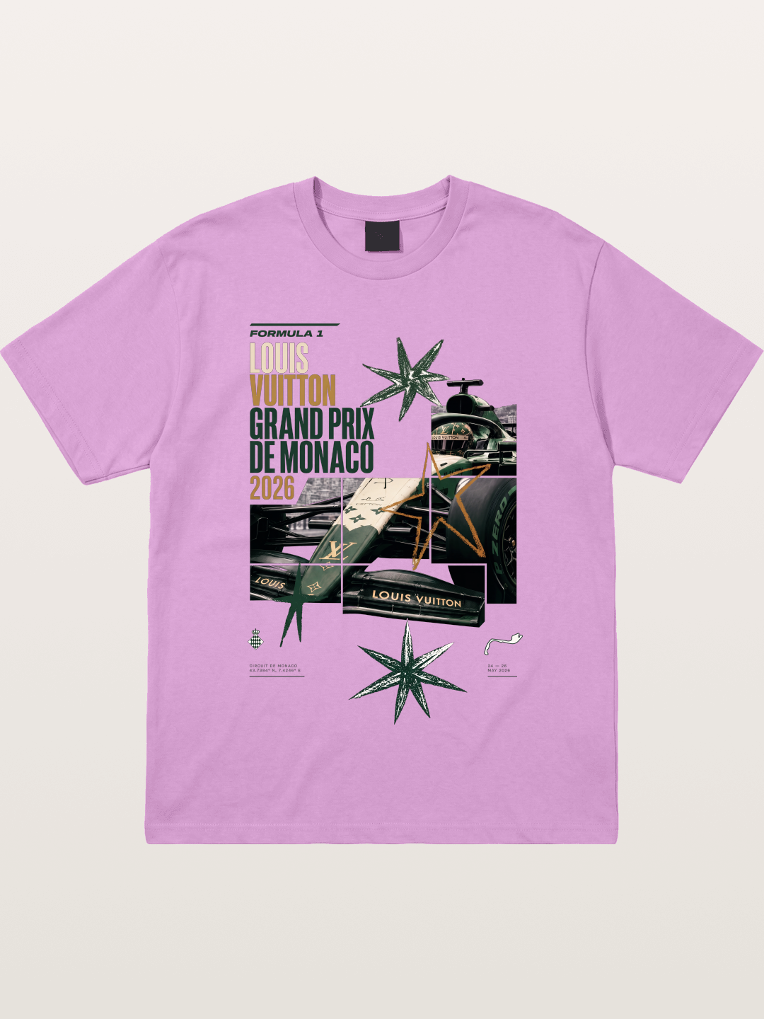Green LV F1 Race Car Print Gildan T-shirt