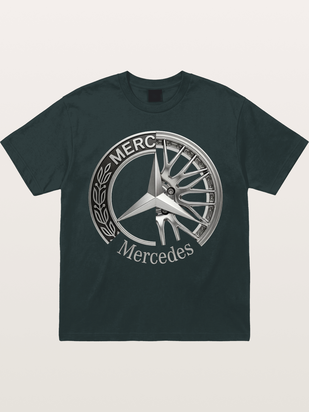 Mercedes Benz Wheel Emblem Art Gildan T-shirt