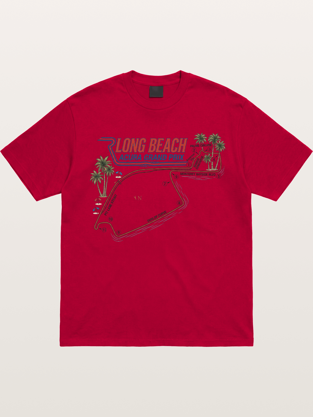 Long Beach Race Track Art Gildan T-shirt