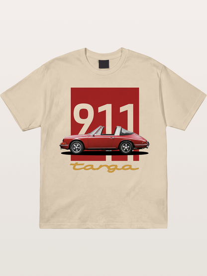 911 Targa Red Vintage Print Gildan T-shirt