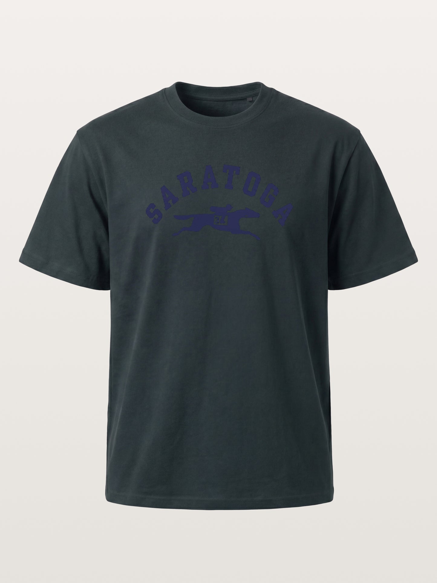 Saratoga Navy Horse Racing Mark Gildan T-shirt