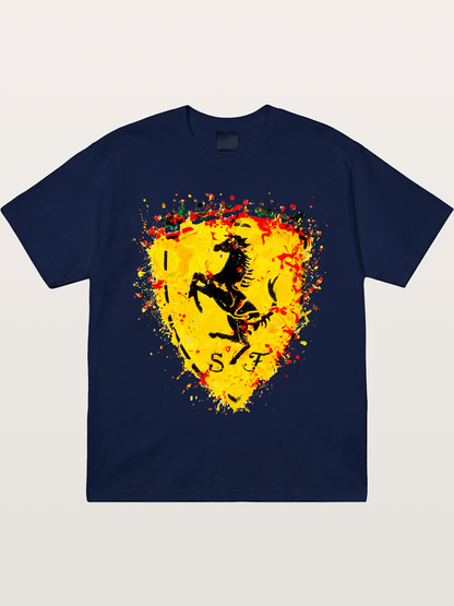 Ferrari Paint Splash Logo Gildan T-shirt