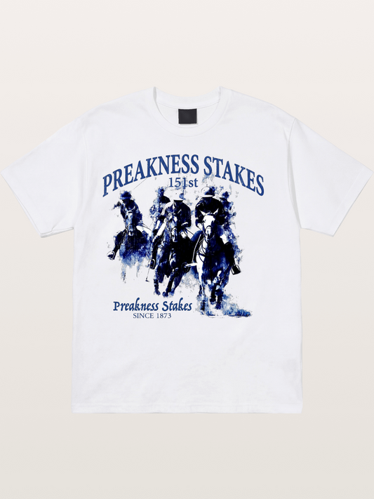 Preakness Stakes Watercolor Print Cotton T-shirt