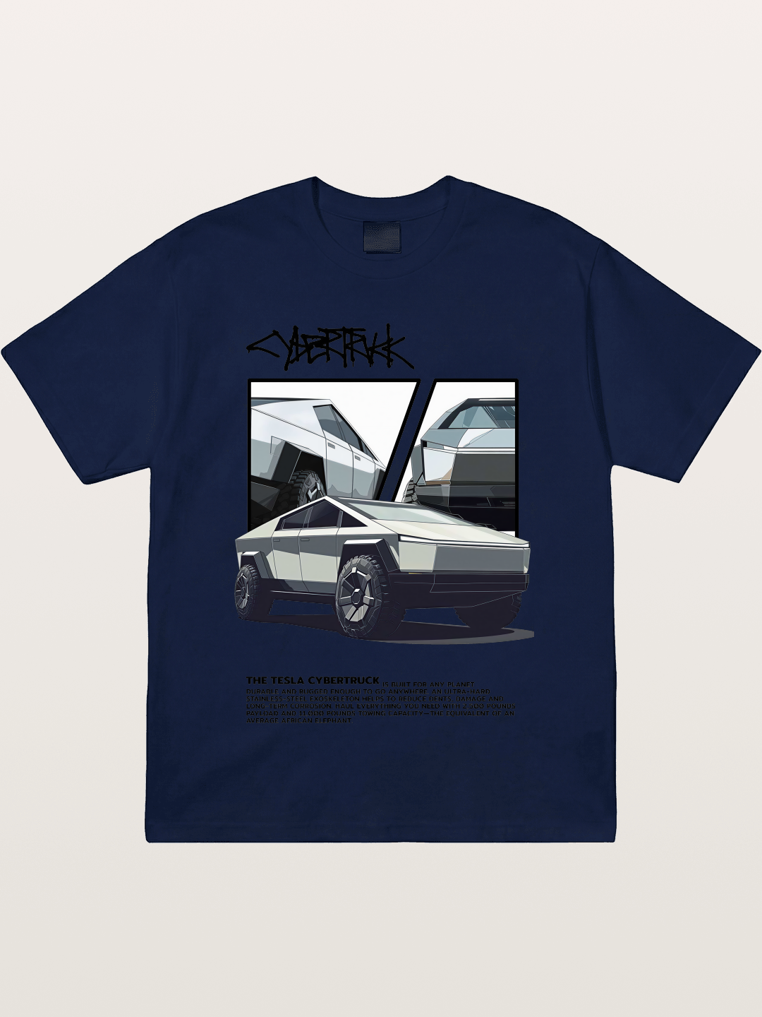 Tesla Cybertruck Poster Gildan T-shirt