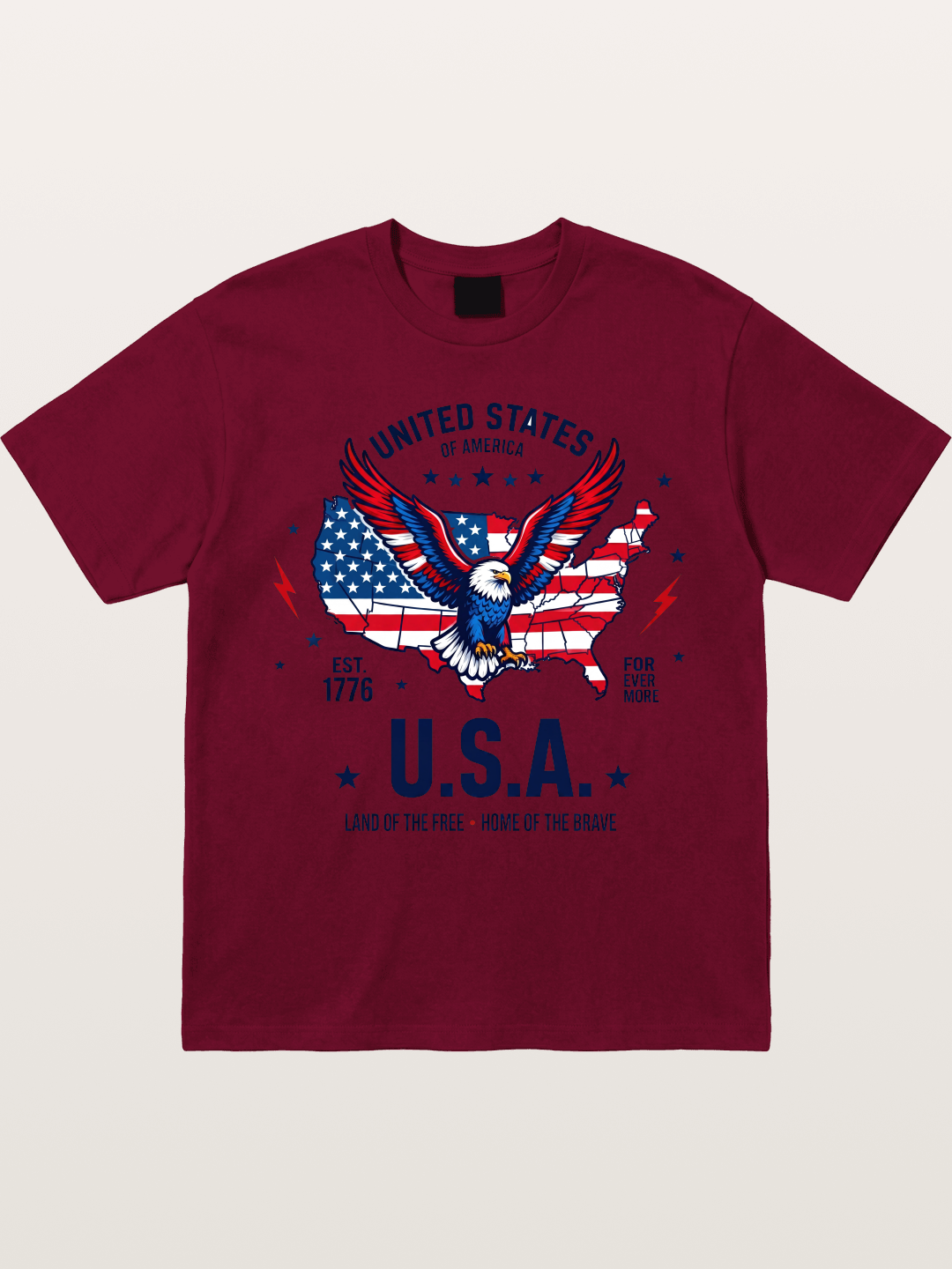 USA Map Eagle Flag Design Gildan T-shirt