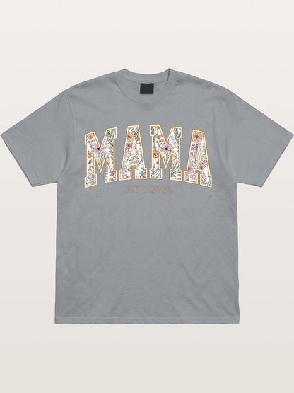 Floral Mama Est 2026 Design Gildan T-shirt