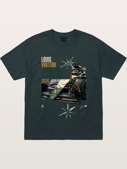 Green LV F1 Race Car Print Gildan T-shirt