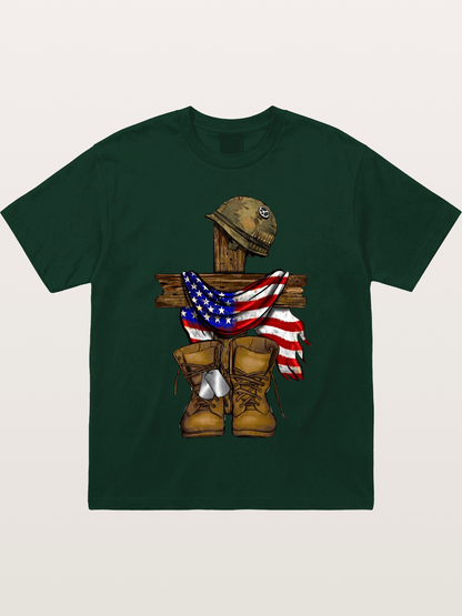 Military Cross Memorial Tribute Design Gildan T-shirt