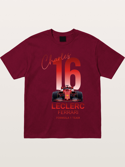 Charles Leclerc Ferrari 16 Art Gildan T-shirt