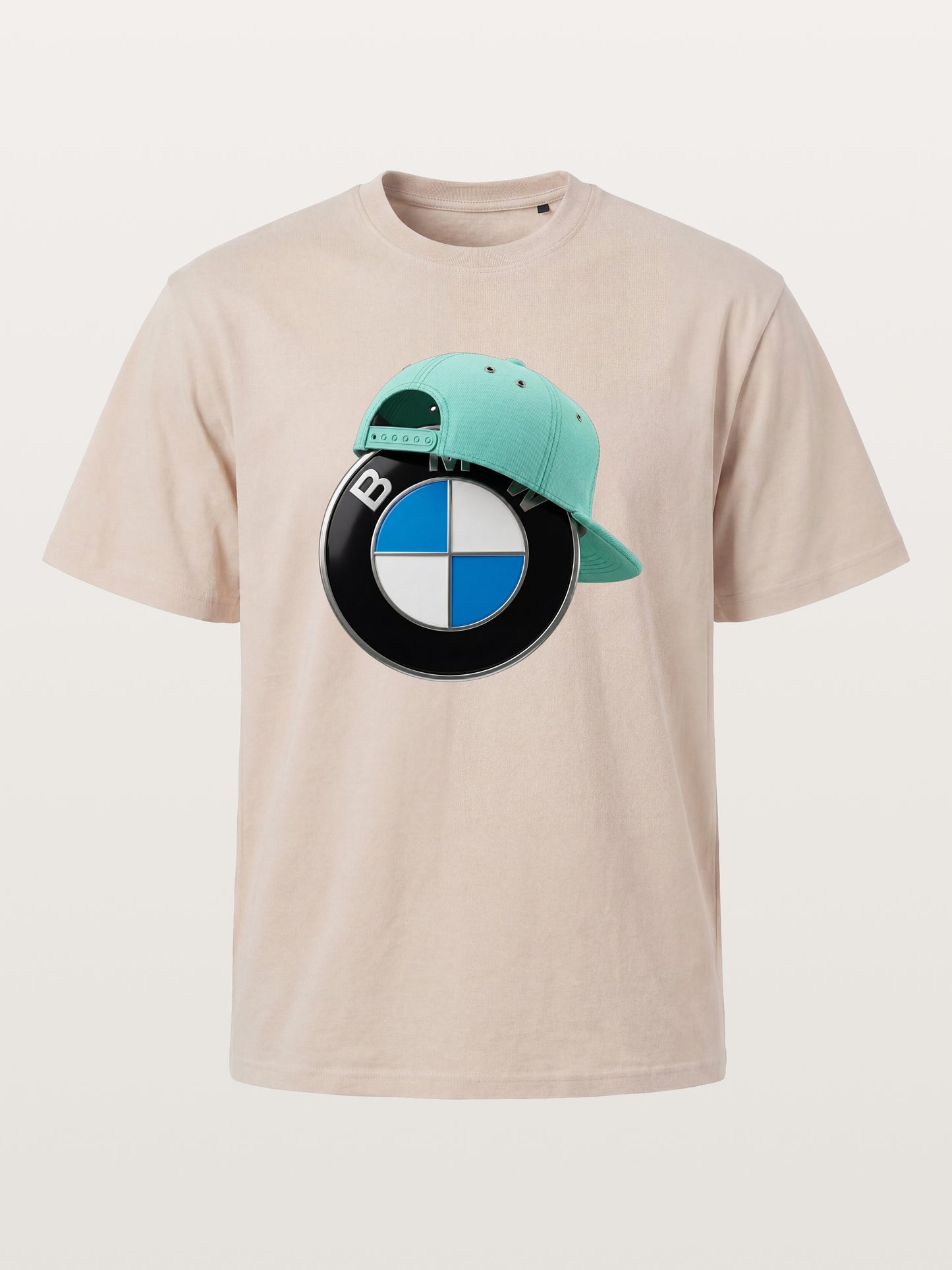BMW Logo & Tiffany Cap Art Cotton T-shirt