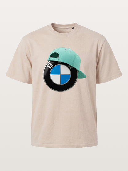 BMW Logo & Tiffany Cap Art Cotton T-shirt