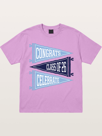 lass Of 26 Graduation Pennant Set Gildan T-shirt