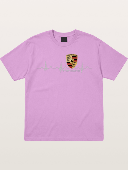 Porsche Heartbeat ECG Line Design Gildan T-shirt