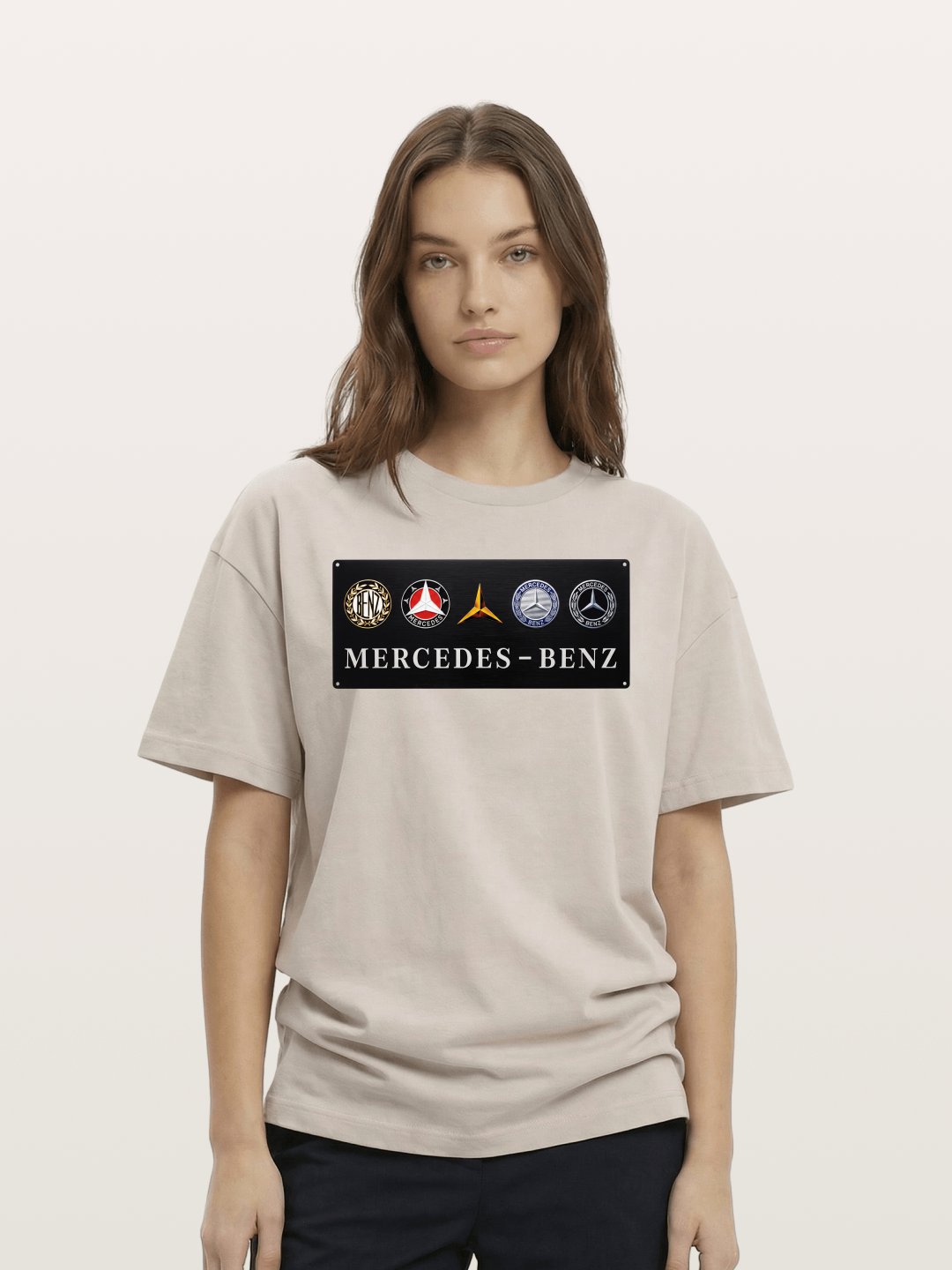 Mercedes-Benz Multi-Logo Plate Cotton T-shirt