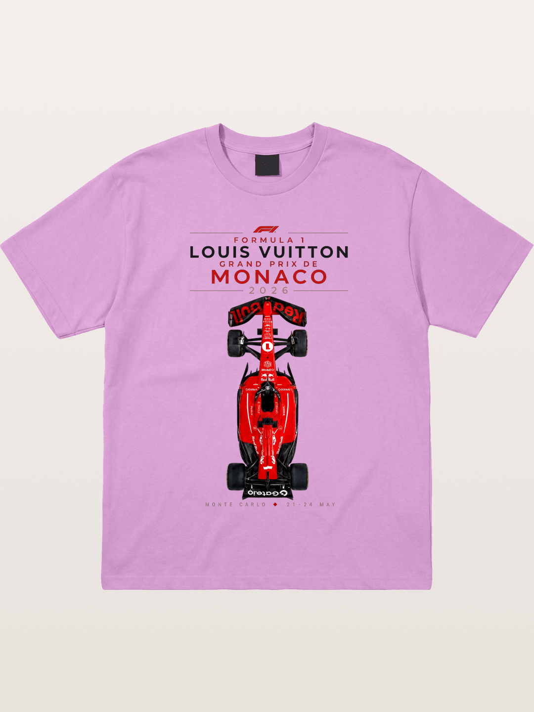 LV Monaco F1 Red Race Car Gildan T-shirt