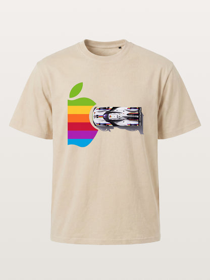Rainbow Apple Shape Le Mans Race Car Gildan T-shirt