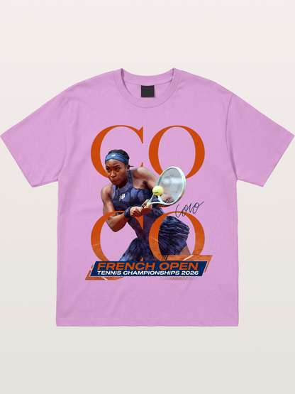 Coco Gauff French Open Portrait Gildan T-shirt