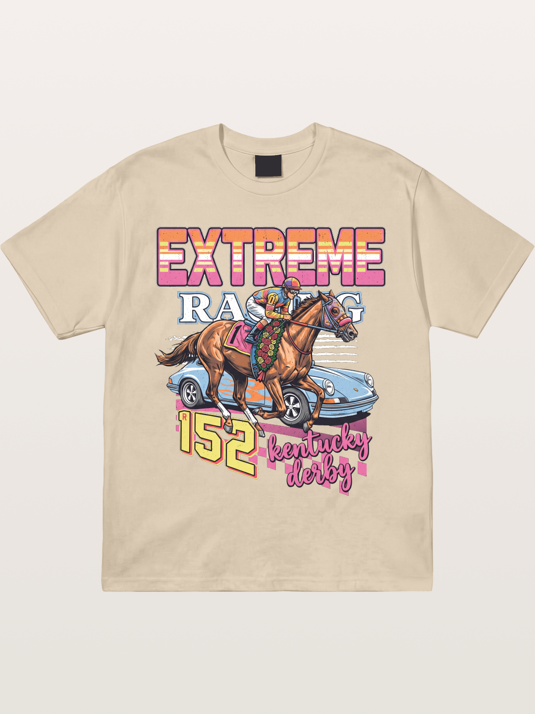 Derby Horse & Porsche Retro Gildan T-shirt