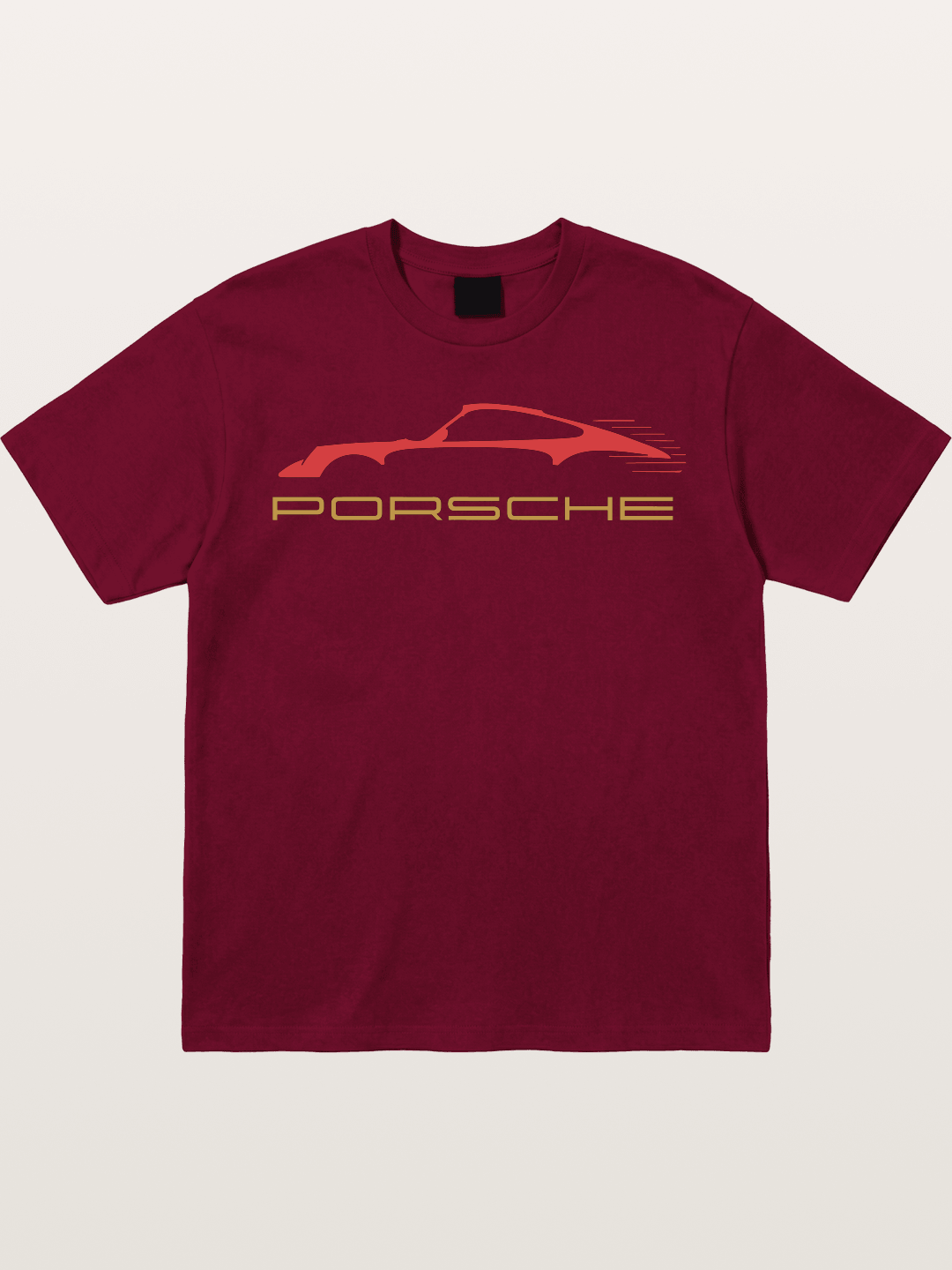Porsche Red Sports Car Silhouette Gildan T-shirt