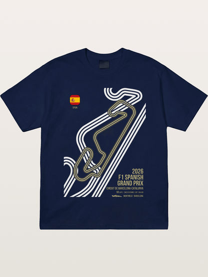 Spanish F1 Catalunya Circuit Layout Gildan T-shirt