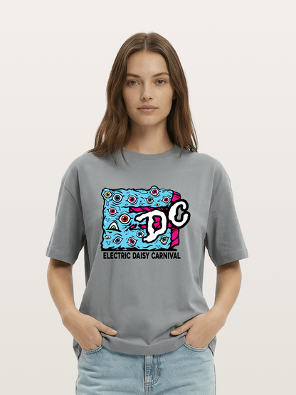 EDC Trippy Eye Daisy Print Gildan T-shirt