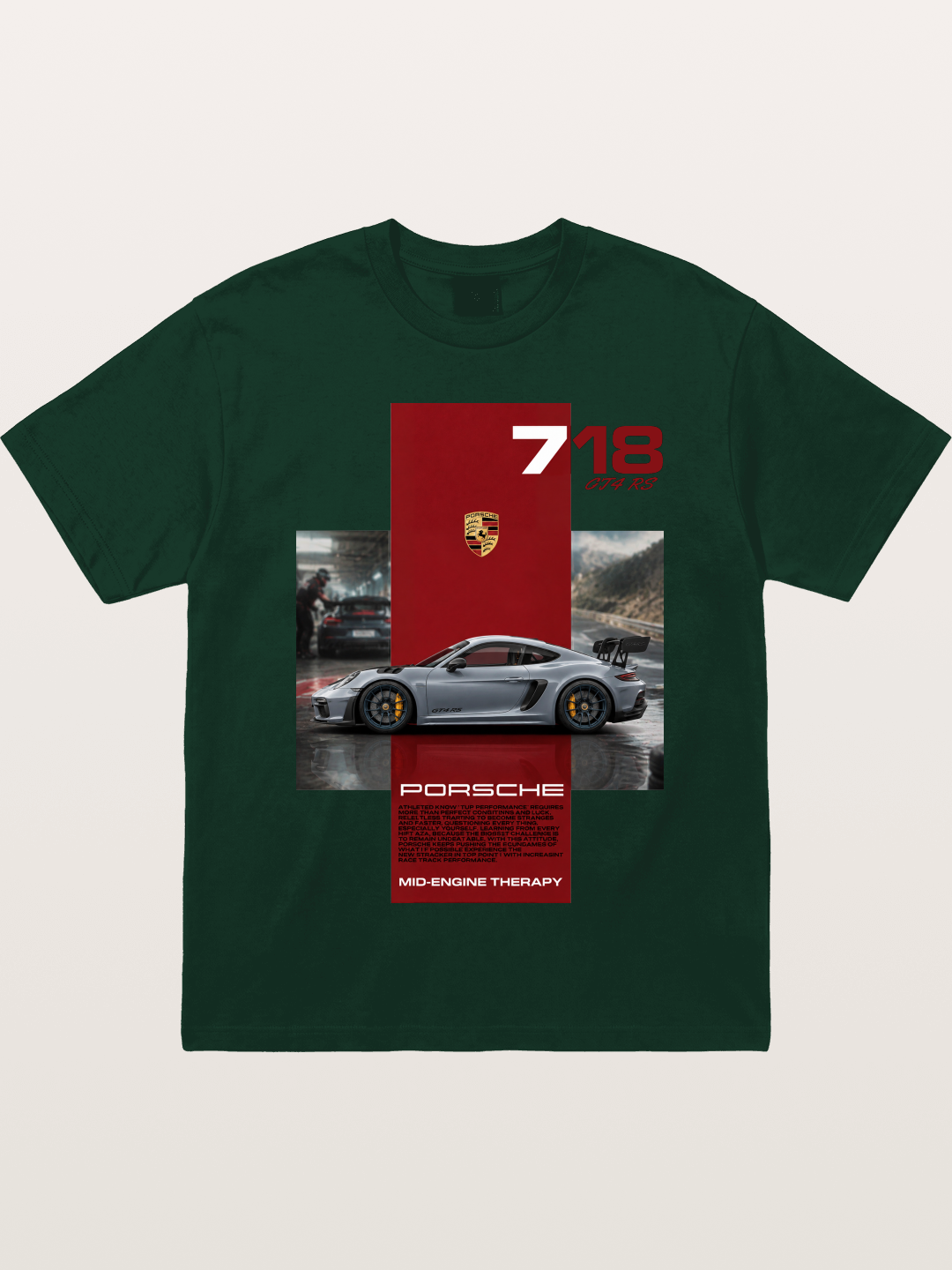 Porsche 718 GT4 RS Mid-Engine Therapy Gildan T-shirt