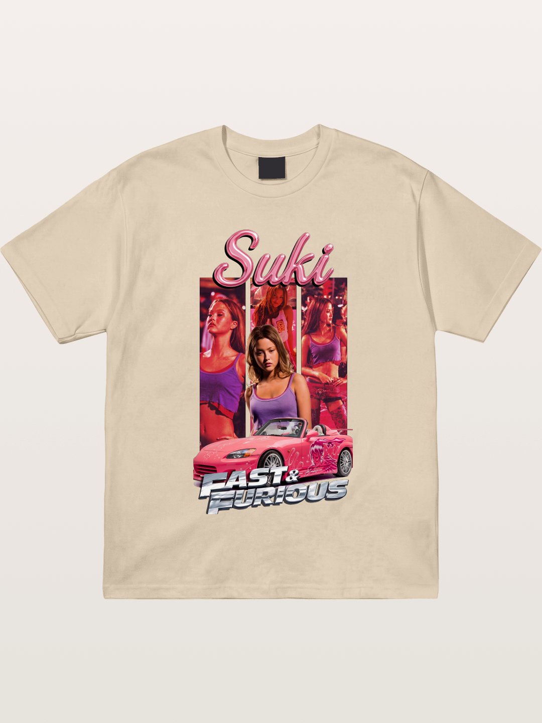 Fast & Furious Pink Crew Gildan T-shirt