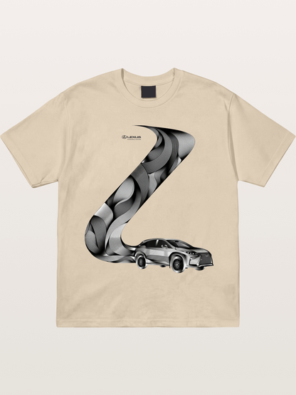 Lexus Wave Line Art Graphic Gildan T-shirt
