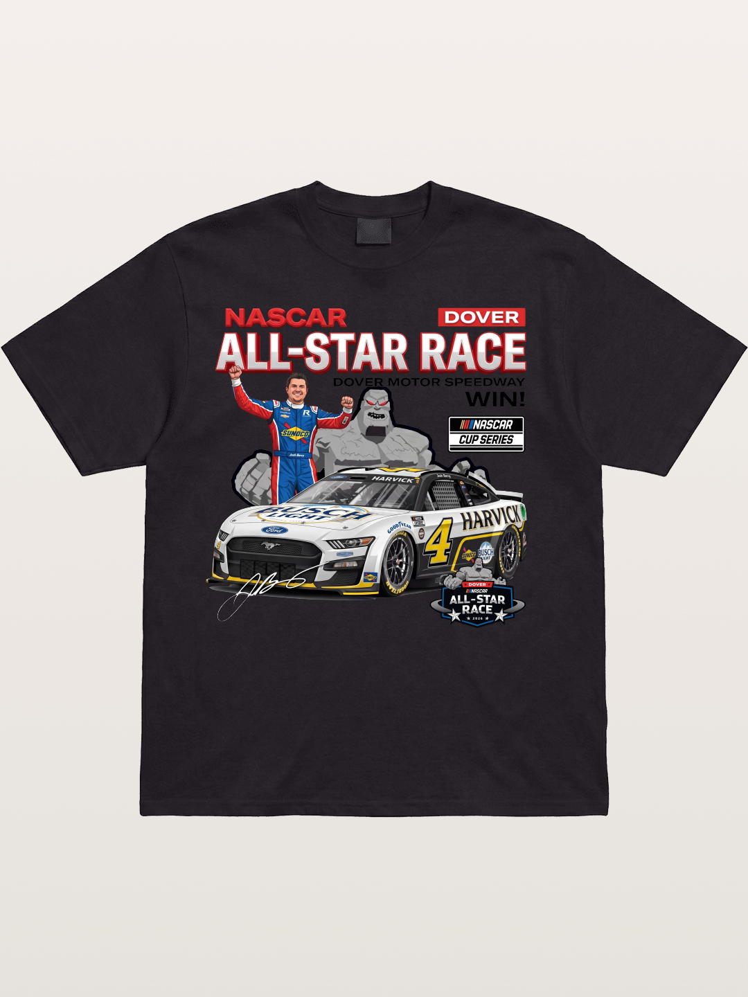 Kevin Harvick #4 Dover All-Star Win Cotton T-shirt
