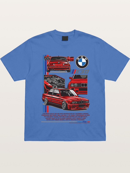 BMW E30 Multi Angle Collage Gildan T-shirt