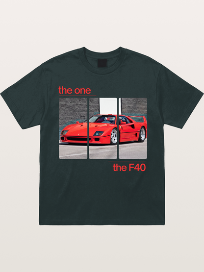 Ferrari F40 The One Split Panels Gildan T-shirt