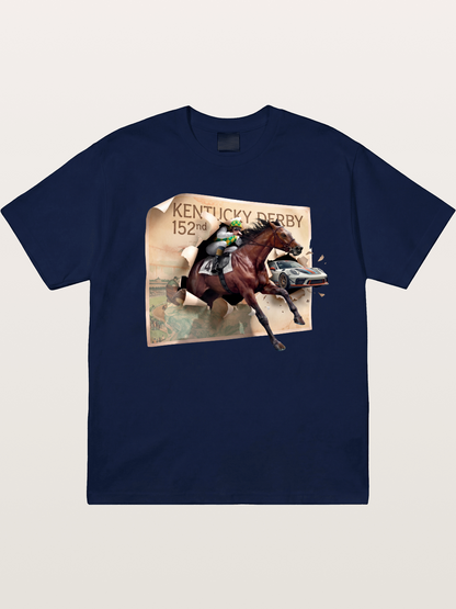 Derby Horse Porsche Collision Gildan T-shirt
