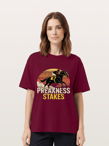 Preakness Stakes Retro Sunset Print Gildan T-shirt
