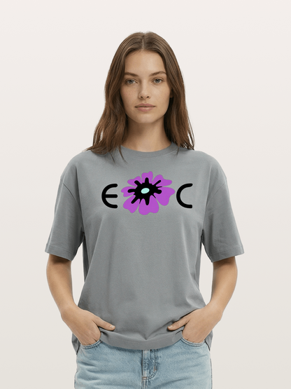 Purple EDC Daisy Silhouette Cotton T-shirt