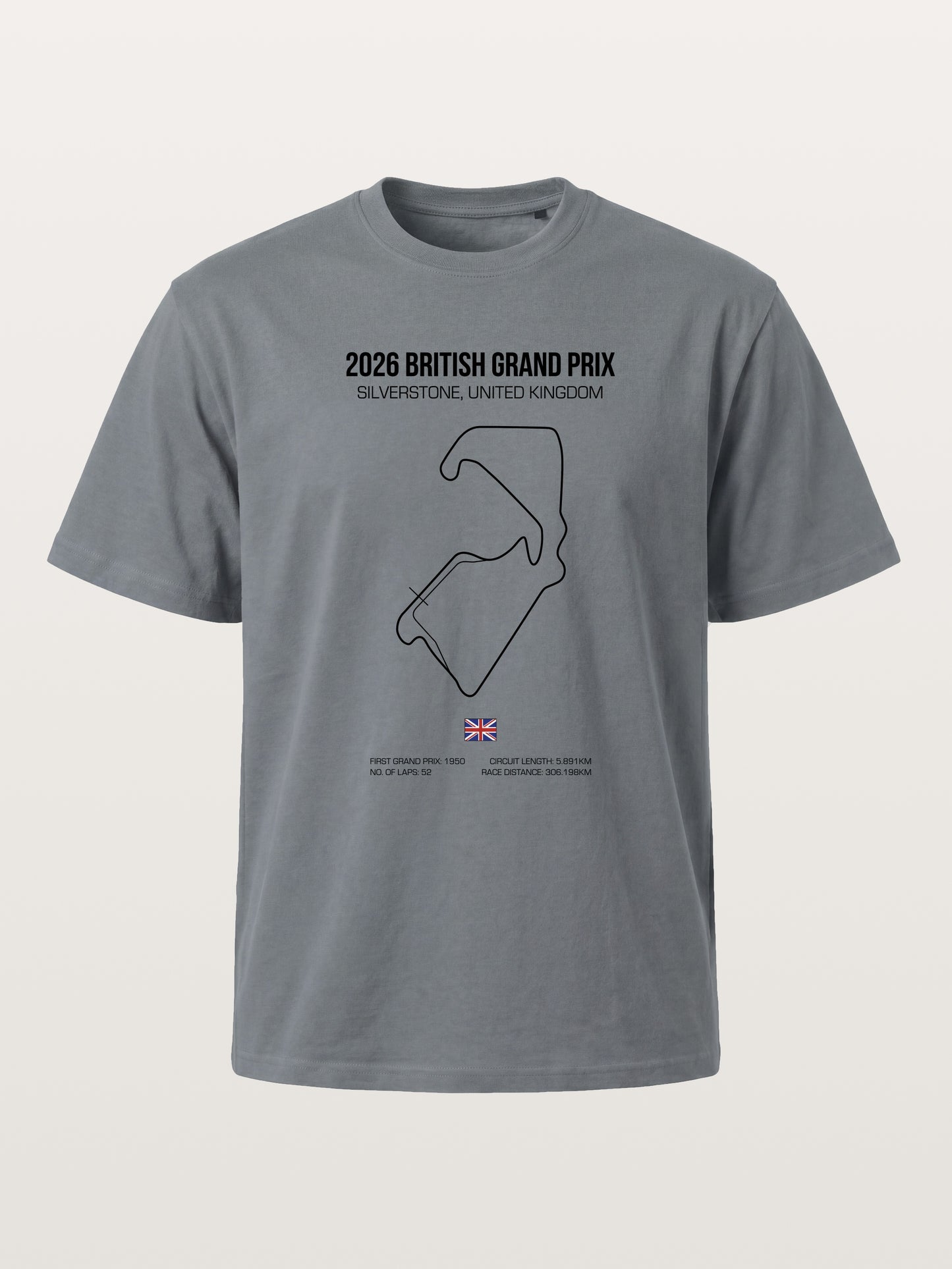 British Grand Prix Silverstone Track Outline Cotton T-shirt