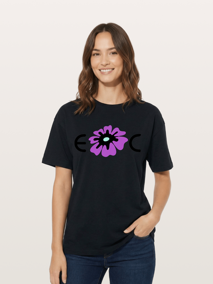 Purple EDC Daisy Silhouette Cotton T-shirt
