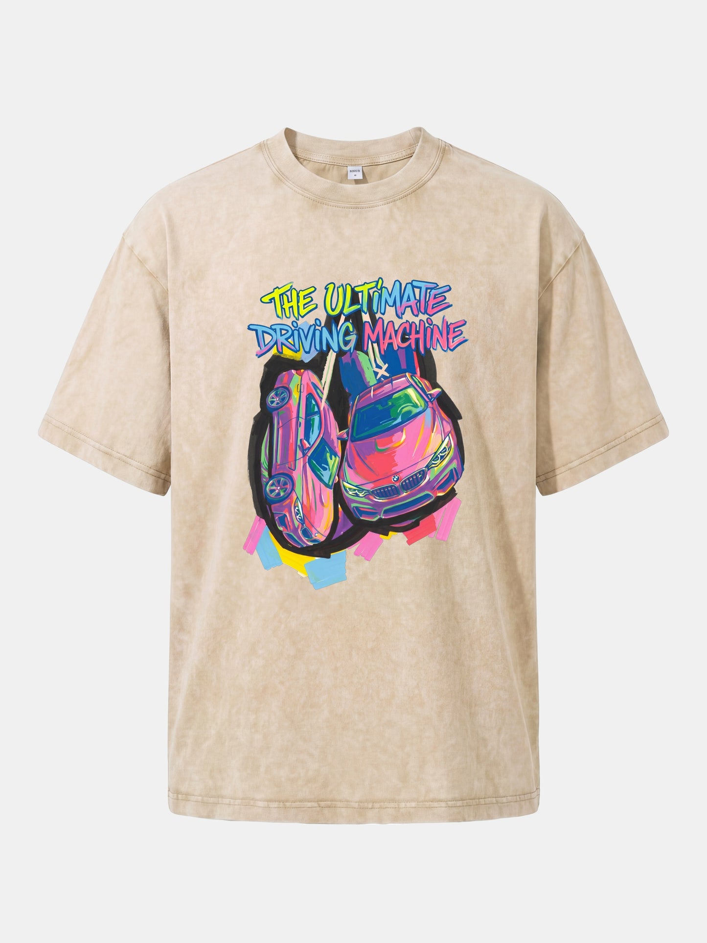 Graffiti BMW Driving Machine Washed T-shirt