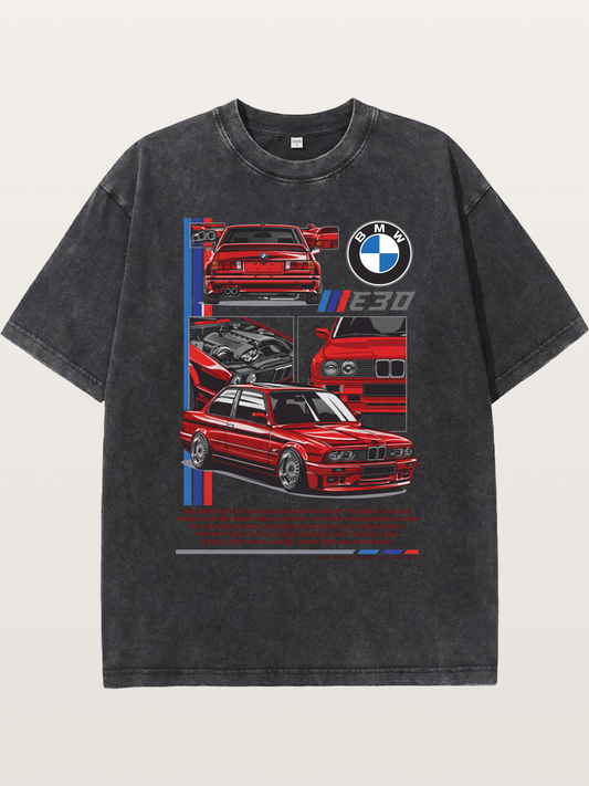BMW E30 Multi Angle Collage Washed T-shirt