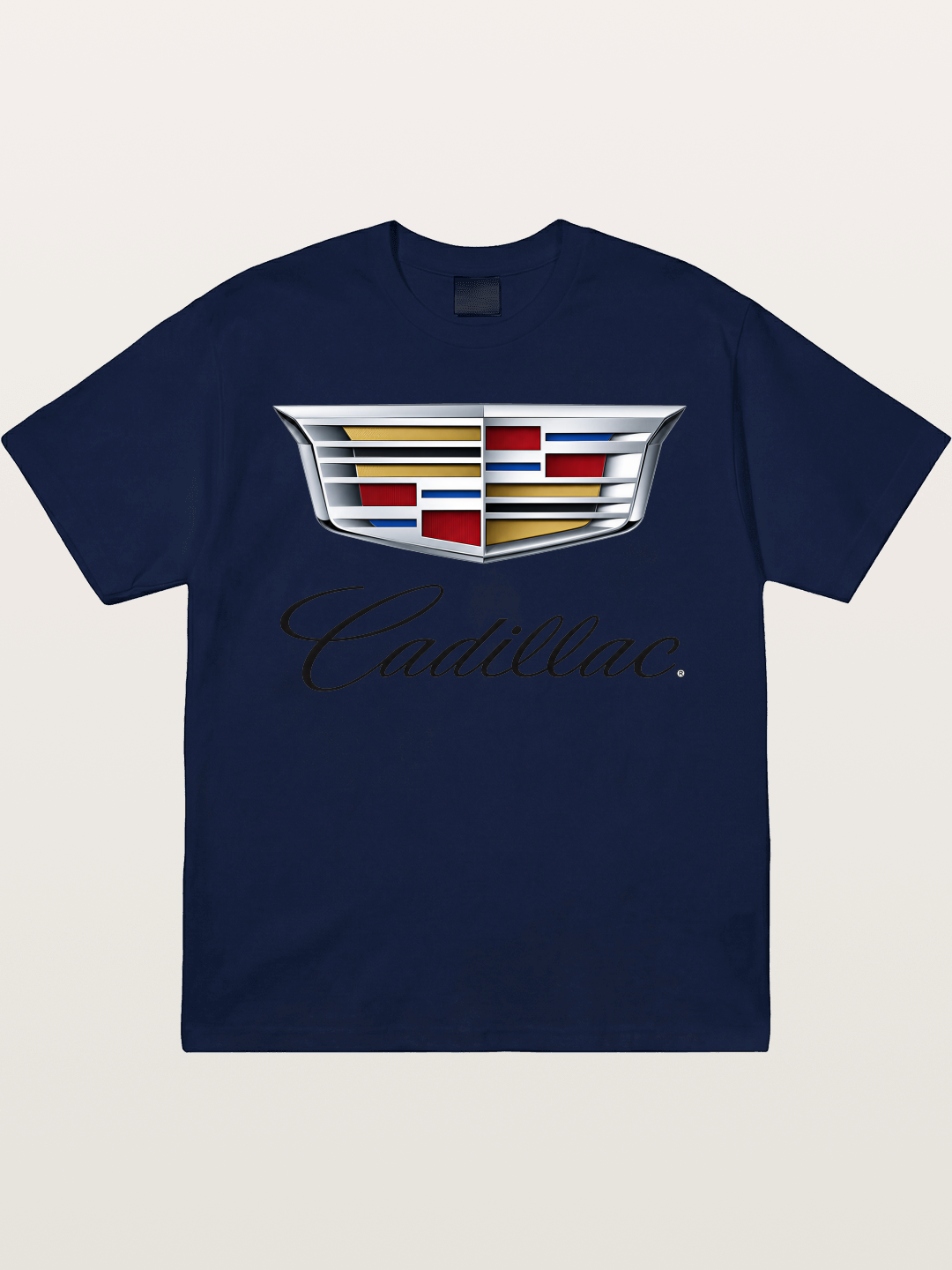 Cadillac Emblem Script Print Gildan T-shirt