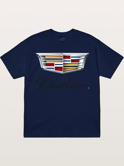 Cadillac Emblem Script Print Gildan T-shirt