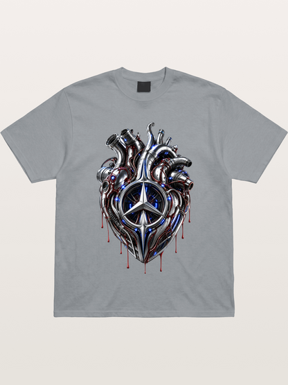 Mercedes Cyborg Heart Print Gildan T-shirt