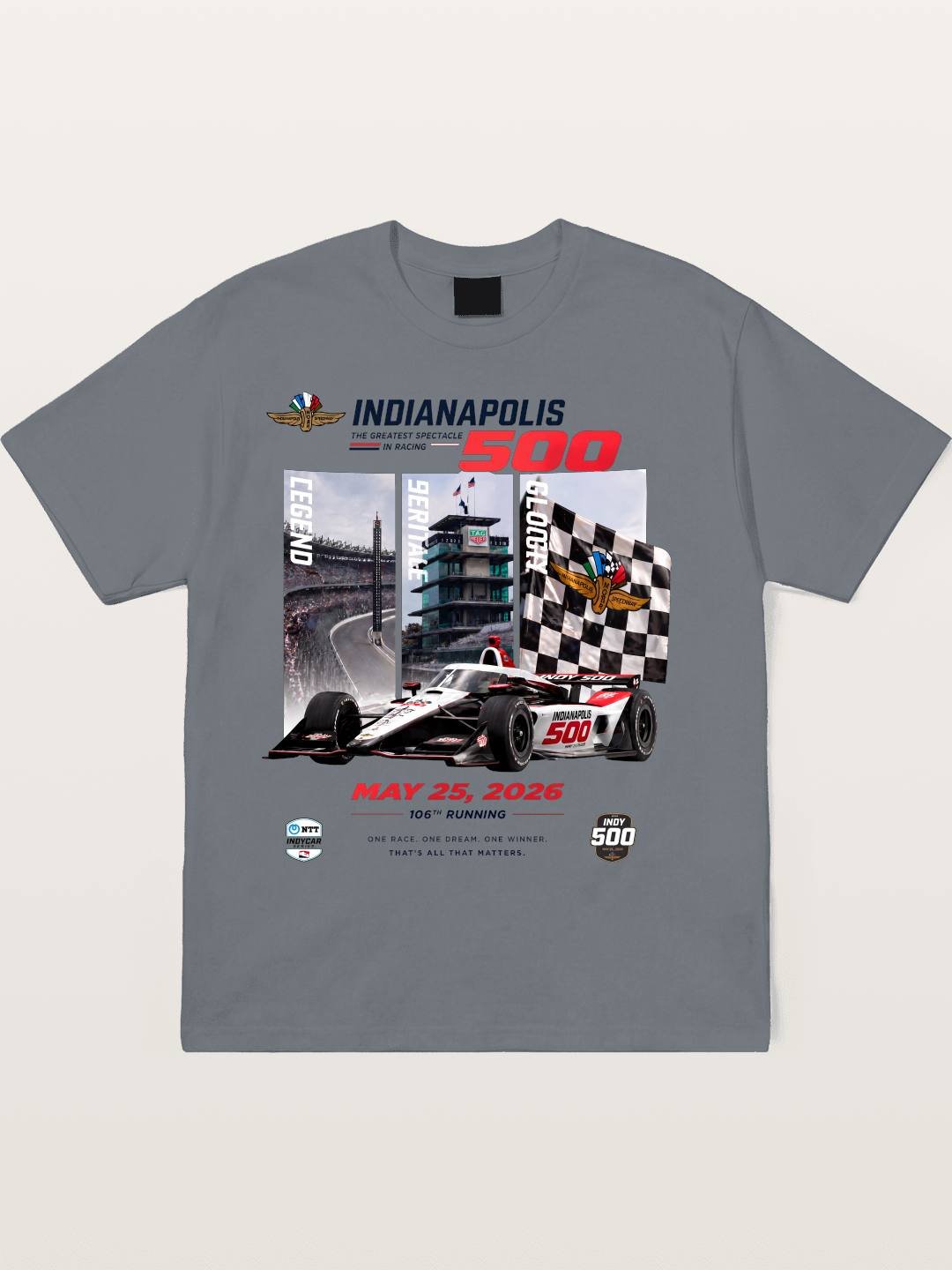 106th Indy 500 Race Day Art Cotton T-shirt