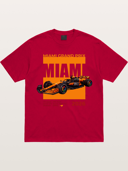 Miami GP Orange F1 Car Gildan T-shirt