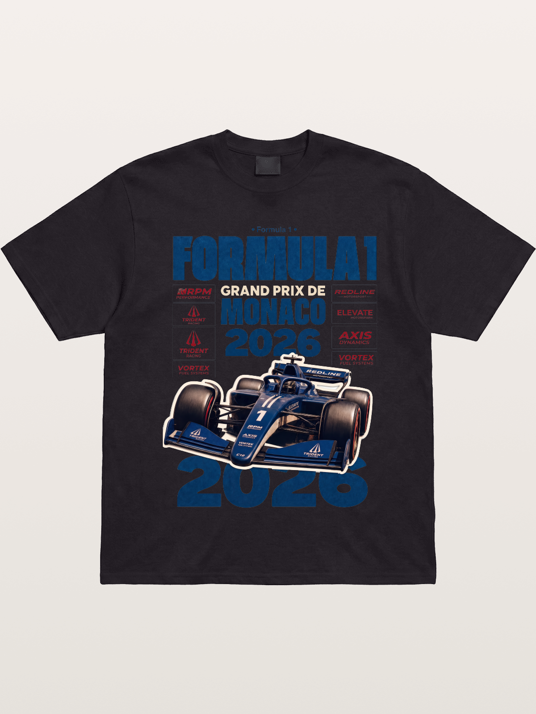 Deep Blue Monaco F1 2026 Card Gildan T-shirt