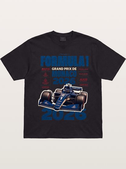 Deep Blue Monaco F1 2026 Card Gildan T-shirt