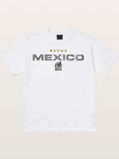 Mexico Football Retro Logo Cotton T-shirt