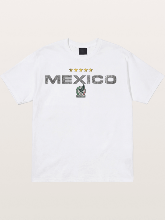 Mexico Football Retro Logo Cotton T-shirt