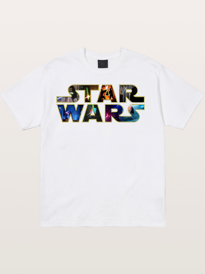 Star Wars Classic Logo Movie Cotton T-shirt